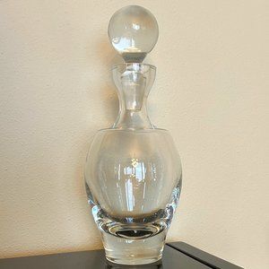 Vintage Clear Glass Decanter Wine Liquor Water Pitcher, Original Stopper
